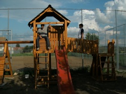 The playground being used