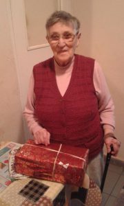 Medicare patient with Christmas parcel